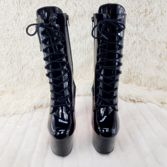 Sky 1020TT Black Patent High Heel Ankle Boots - Picture 11 of 14